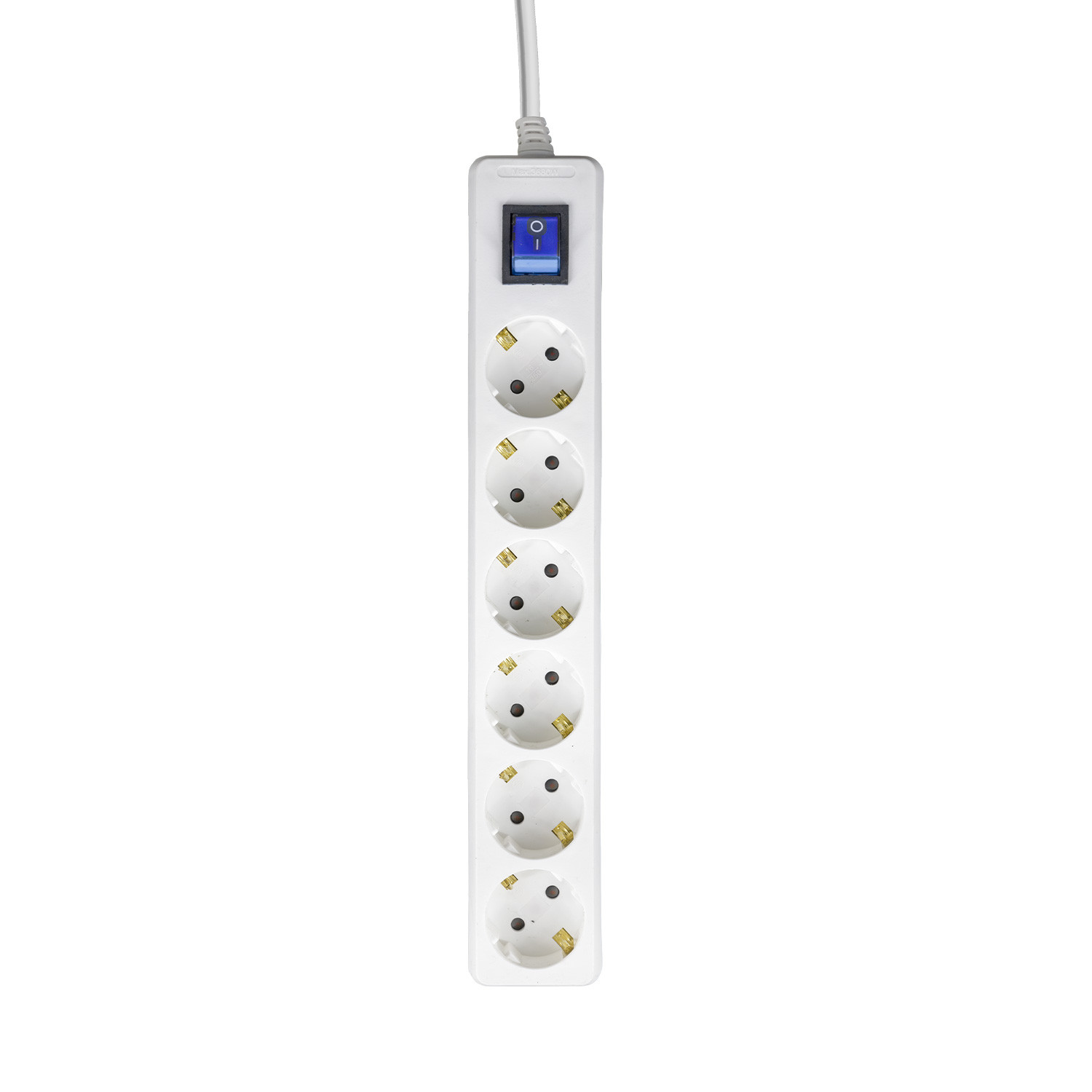 Regleta 6 Enchufes Schuko 1,5m con Interruptor 7hSevenOn Bases Múltiples 1
